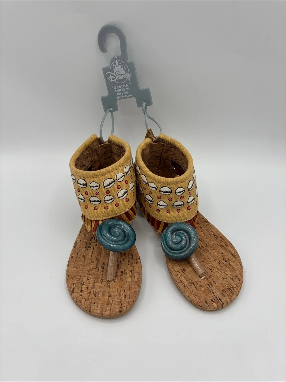 Disney Girl’s Moana Collections Seashell Print Sandals Size 7/8